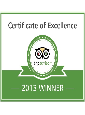 Tripadvisor Certificate of Excellence 2013