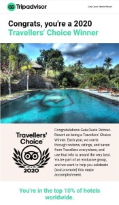 Tripadvisor - Travellers' Choice Winner